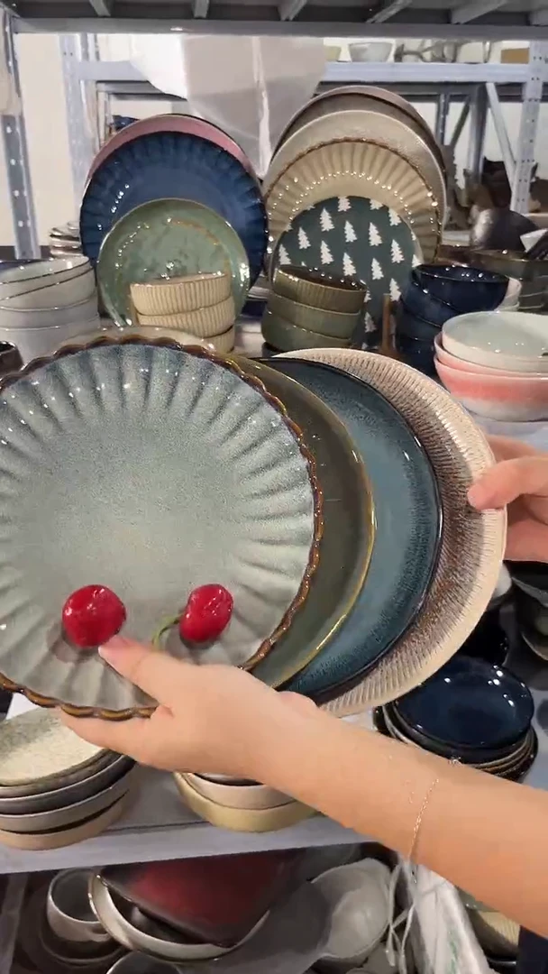 陶瓷外贸尾货瑕疵满20包邮X4 小盘组合