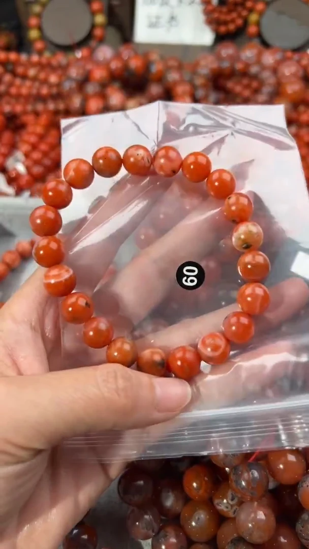 南红玛瑙手串未镶嵌10+