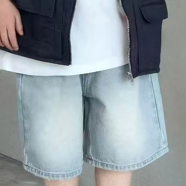 棉小九 儿童韩系百搭经典牛仔短裤（中童）992005