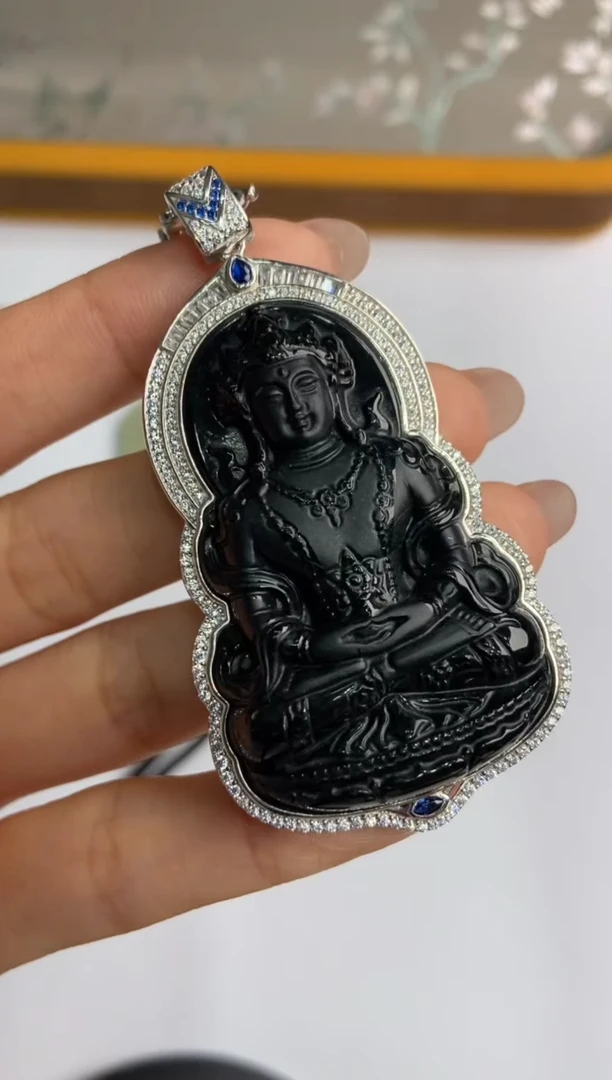 【闪购商品】翡翠挂件银S925镶嵌276602/度母  多样性一件发