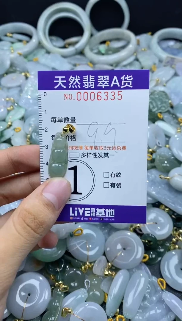 翡翠未镶嵌颈饰06335