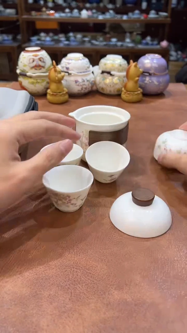 真的很便宜会开片的旅行茶具