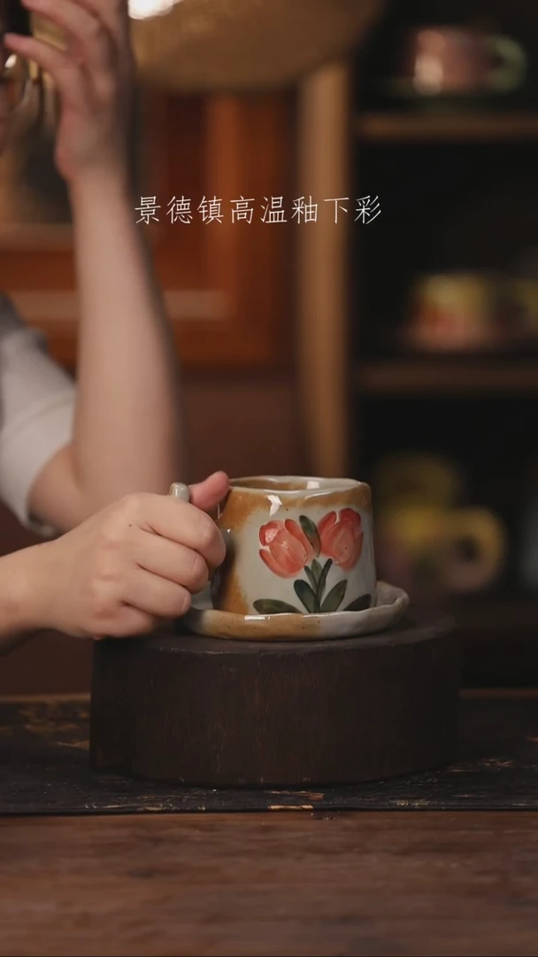 陶瓷景德镇高温釉下手绘陶瓷003