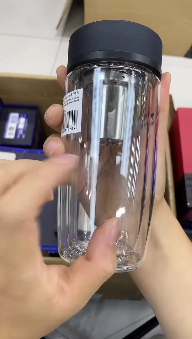 高硼硅玻璃无手柄款018万象双层瑕玼皮纹盖