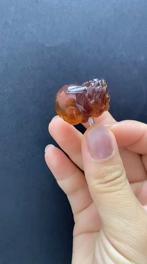 未镶嵌琥珀裸石琥珀戒指