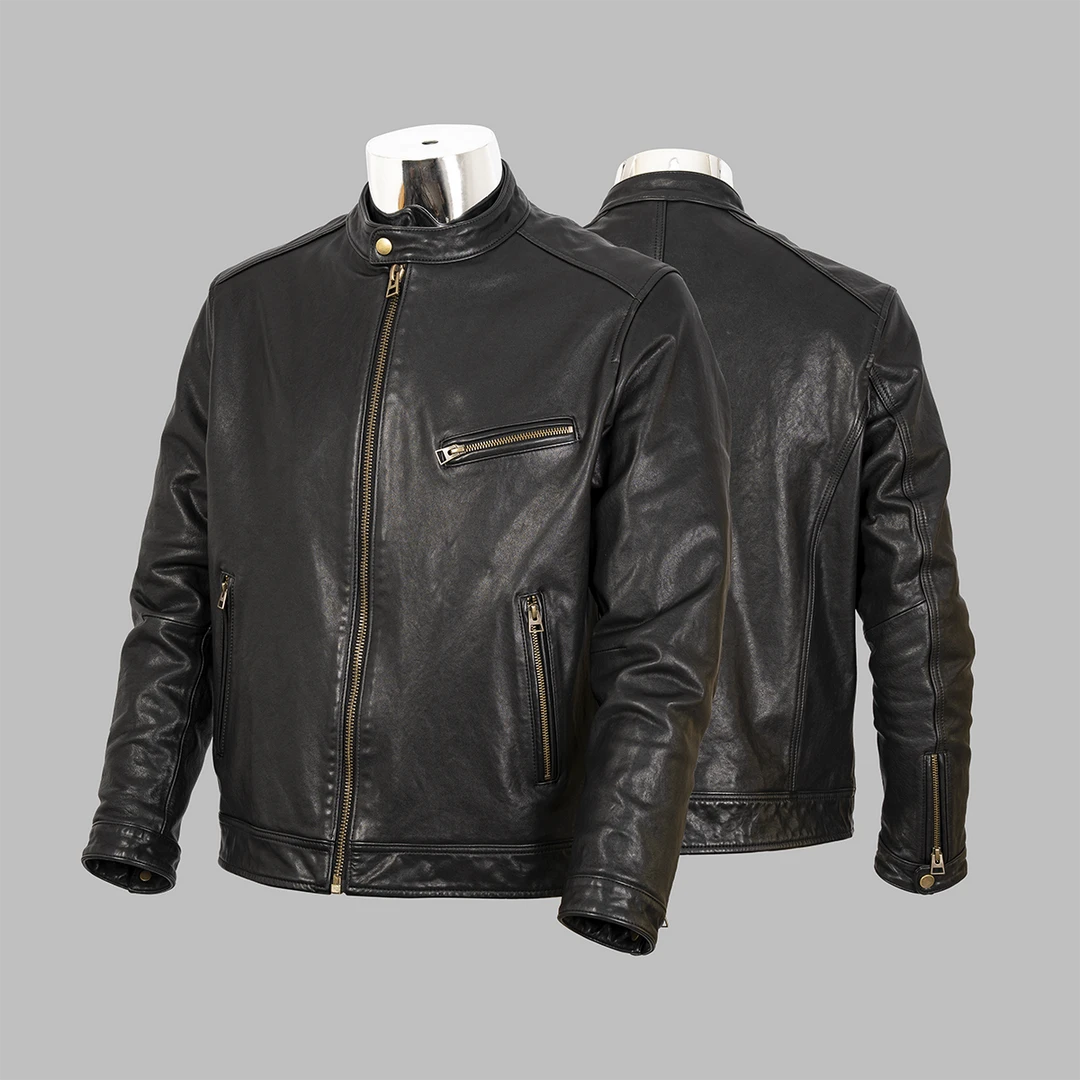 [雷神]2025新款美式牛皮痞帅外套保暖皮衣复古机车皮夹克真皮男装