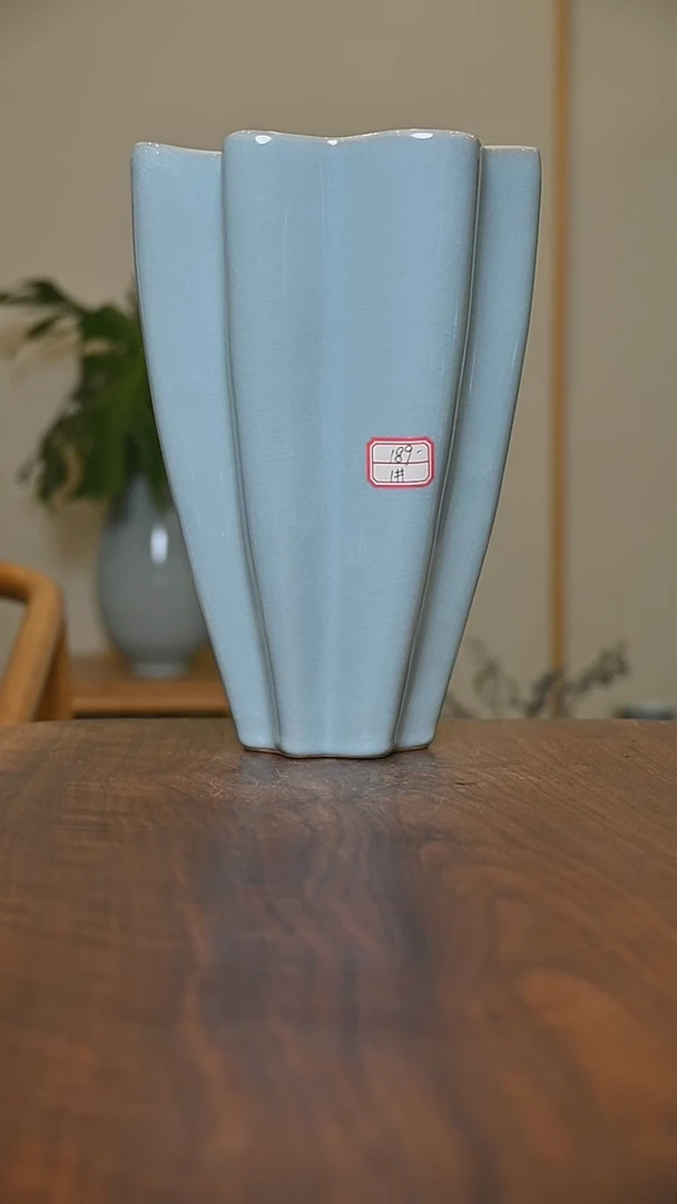 1#海星瓶 天青 微瑕 朱家汝窑款