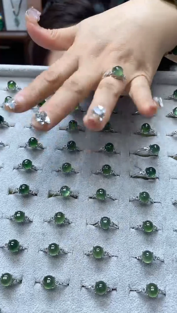 未镶嵌岫玉戒指多样性发货其中发一