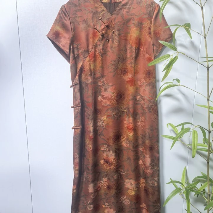 香云纱复古工艺连衣裙 242140