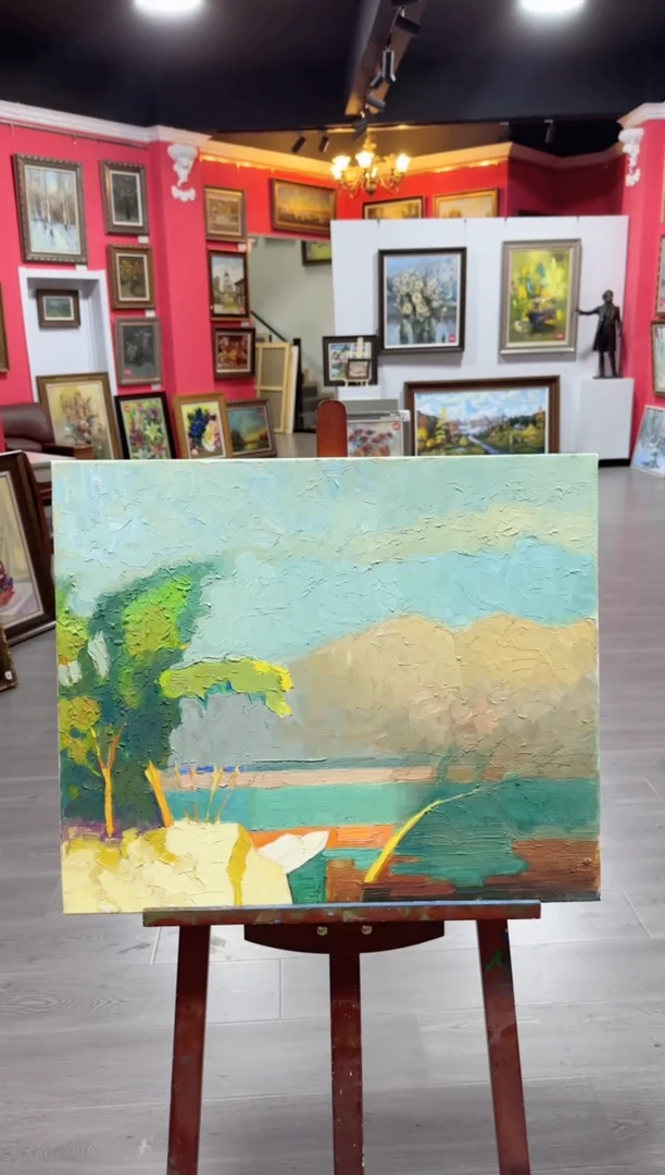 俄罗斯手绘油画作品《 风景》50*60