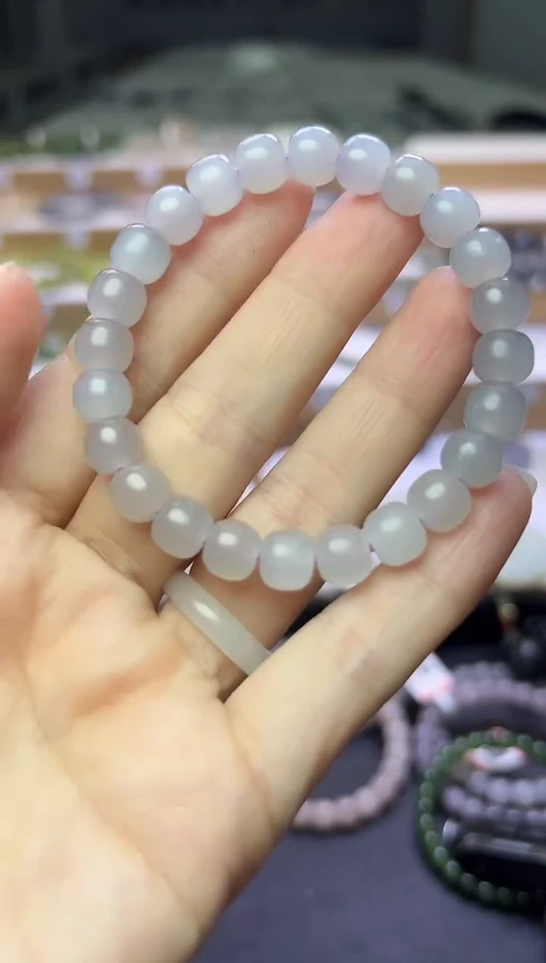 手串未镶嵌和田玉40号链接卡8mm（一物一拍有小包容）