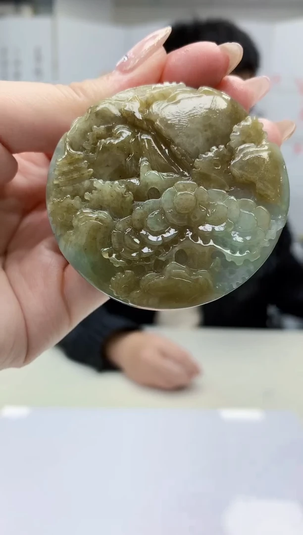 【闪购商品】定制翡翠未镶嵌5153jw-毛货挂件37