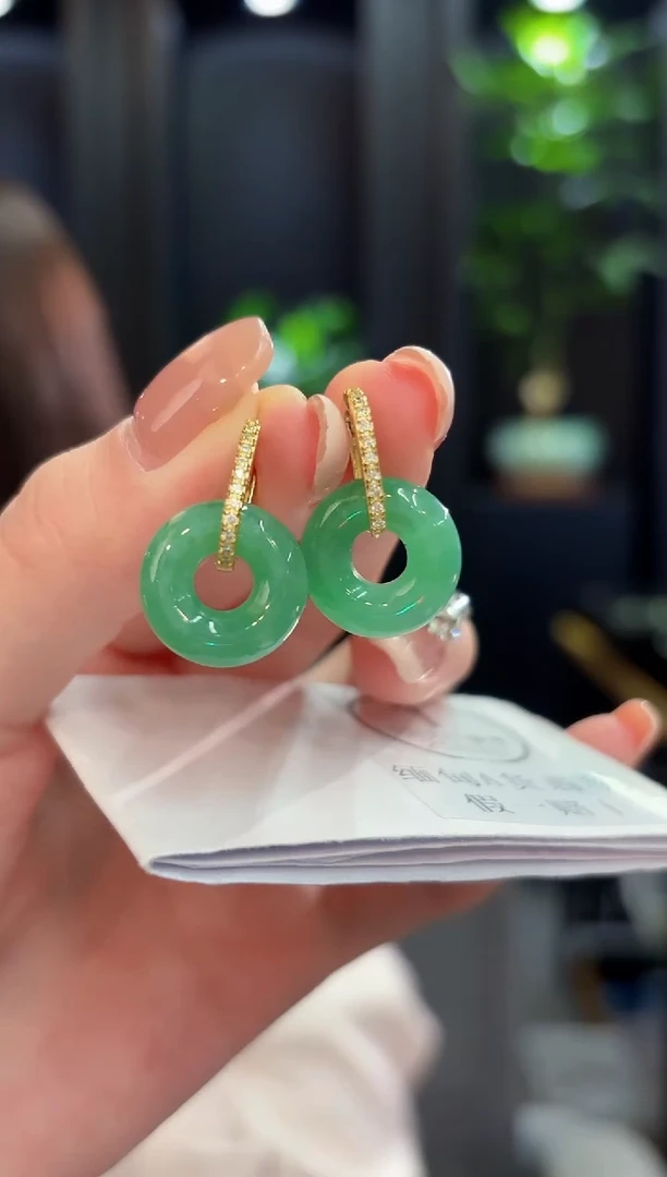 未镶嵌翡翠耳饰 含小耳包/多样性发货/一对