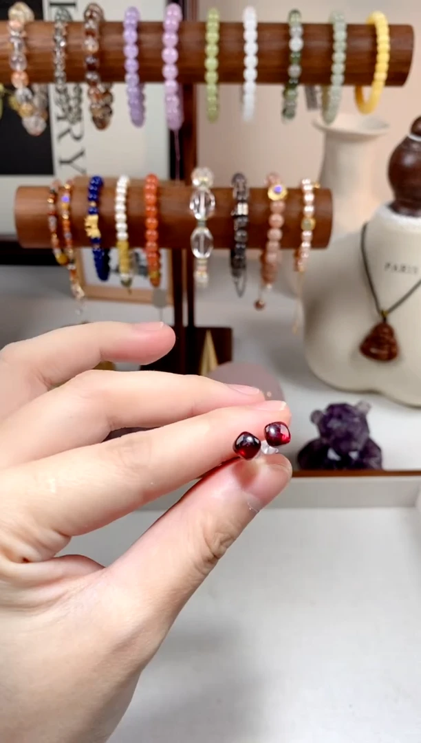 【闪购商品】紫晶手链银S925镶嵌耳钉