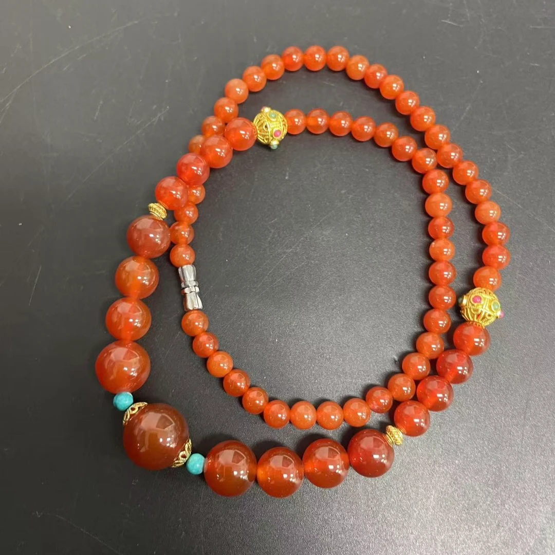 【小杰推荐】冰飘南红圆珠塔链 （多样性发其一）10601