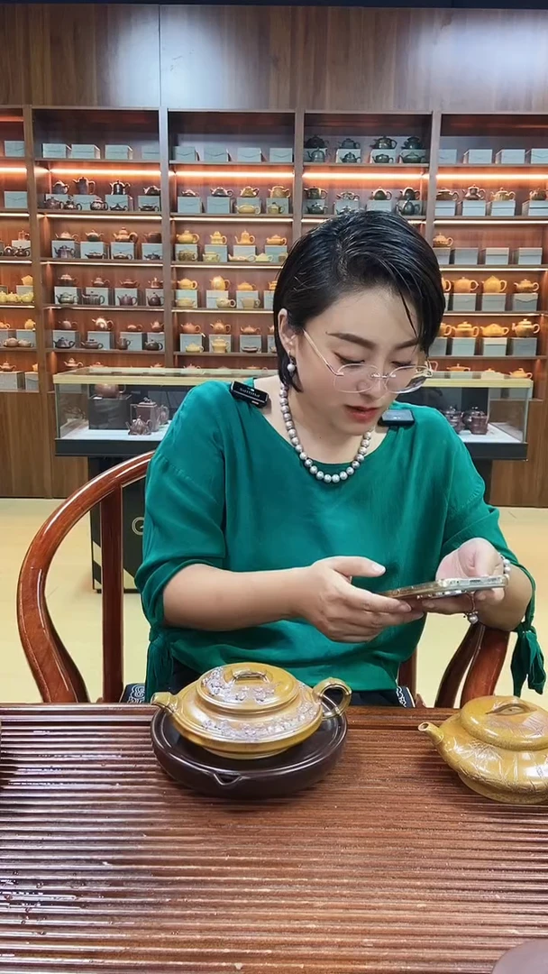 茶壶紫砂梅花双线扁竹鼓 火云烧柴烧紫砂壶