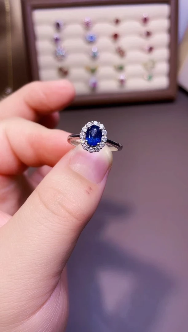【闪购商品】蓝宝石戒指银S925镶嵌1