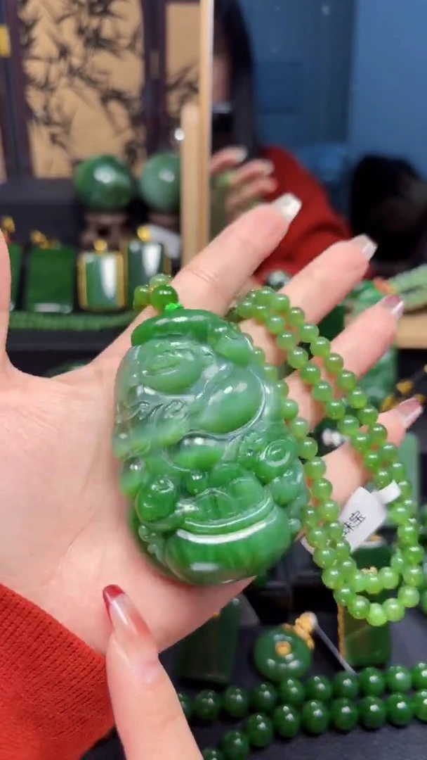 【闪购商品】和田玉（碧玉）吊坠(赠链)未镶嵌1