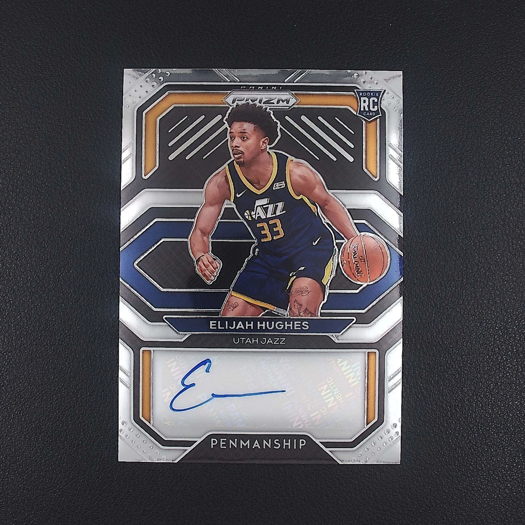 伊莱贾 休斯 无编 PRIZM 帕尼尼NBA国宝手提签字球星卡