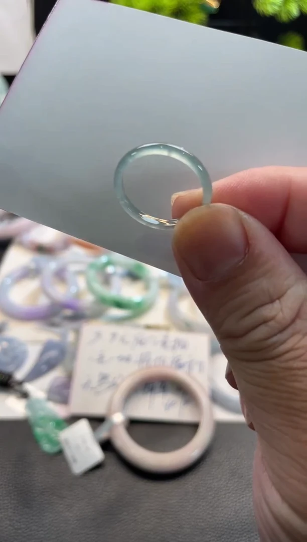 未镶嵌戒指翡翠15号链接 有纹裂 1718