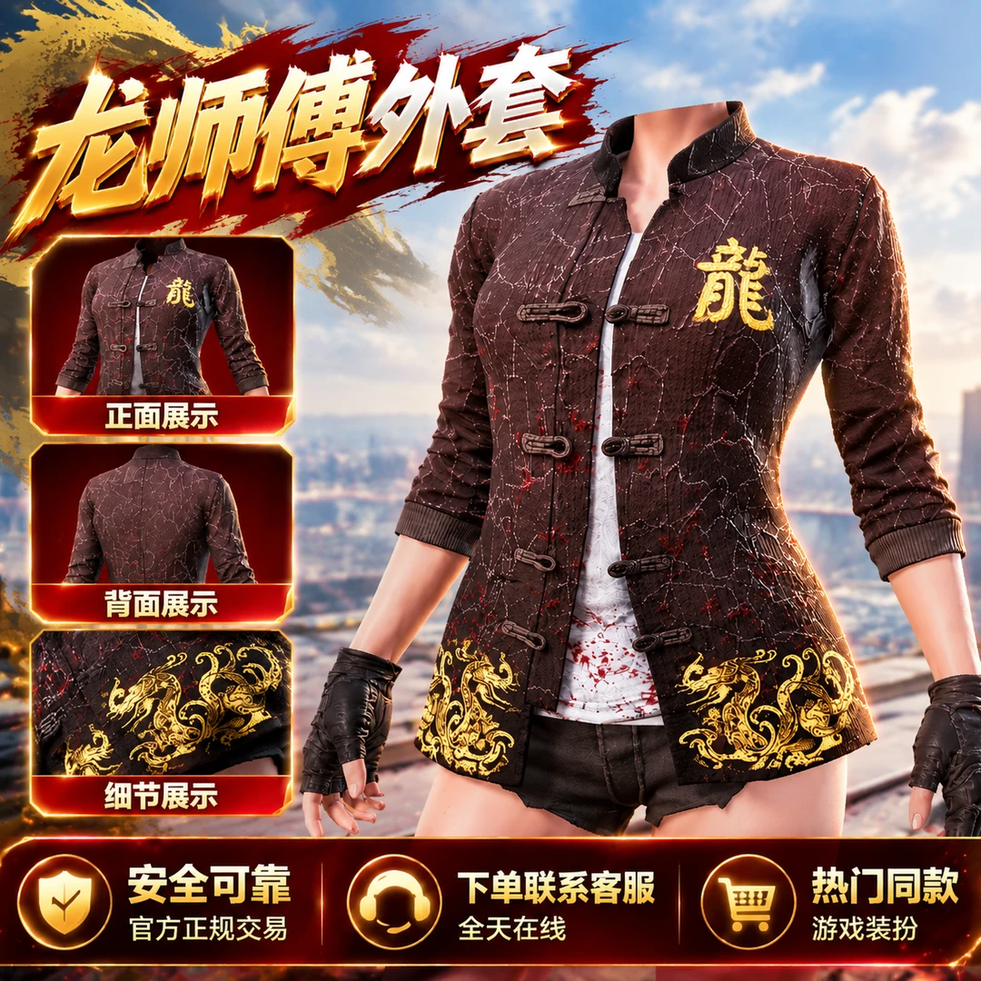 和平精英皮肤龙师傅衣服师傅专用外套禁止未成年下单