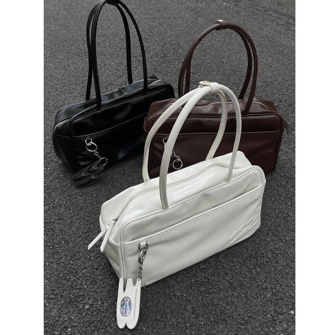 Crying center/哭喊中心皮制jk学院风皮包手提单肩皮包