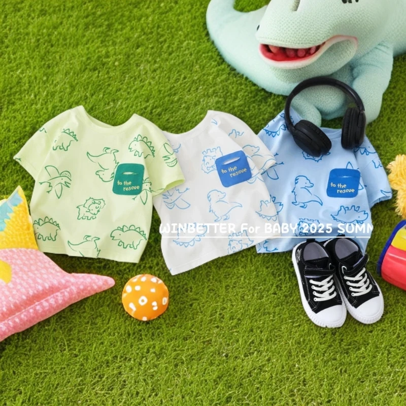 恐龙线条单T旺贝特男宝