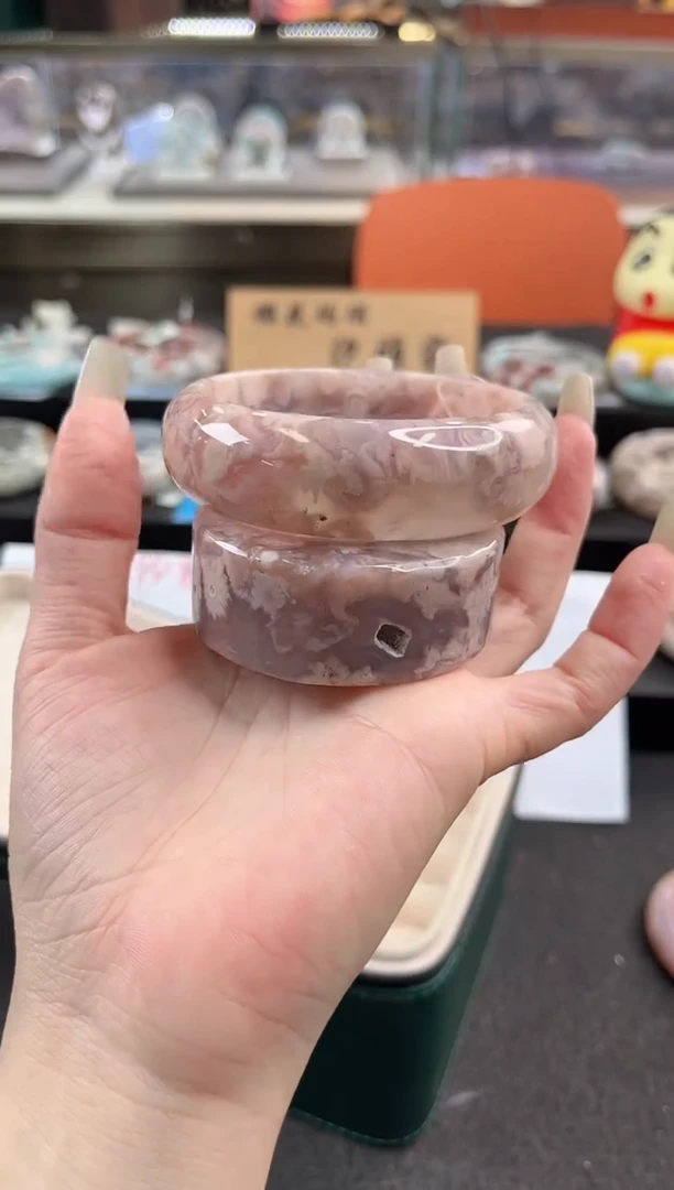 未镶嵌手镯石英质玉64圈口（赠品镯心）3S935