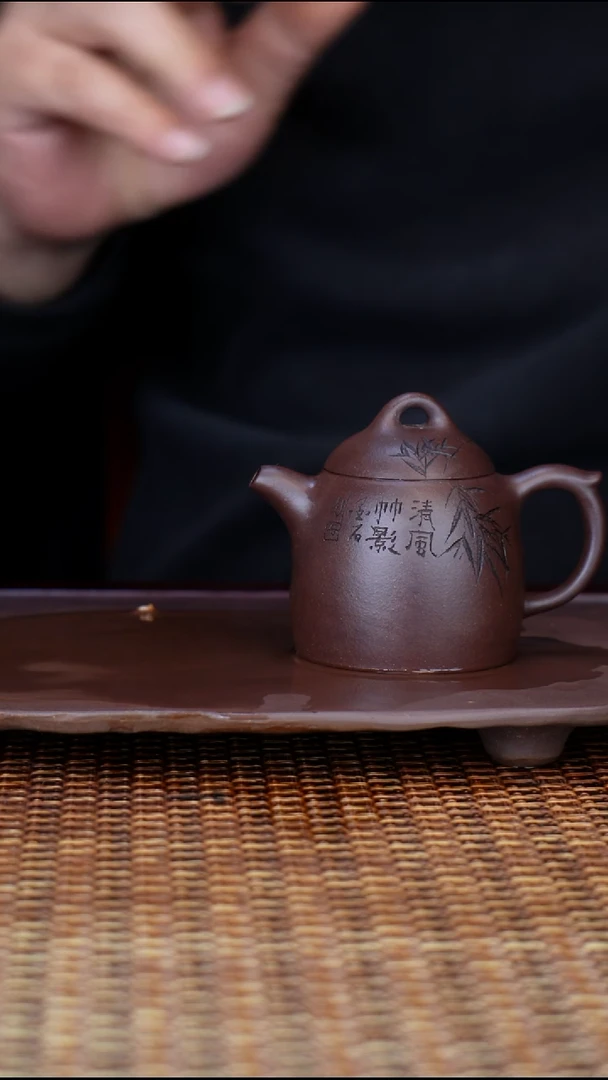茶壶紫砂汀禾紫砂紫泥《秦权》