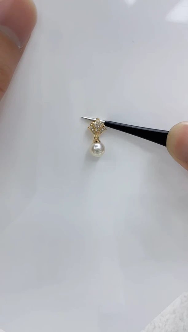 【闪购商品】海水珍珠吊坠(不含链)银S925镶嵌海水珍珠吊坠