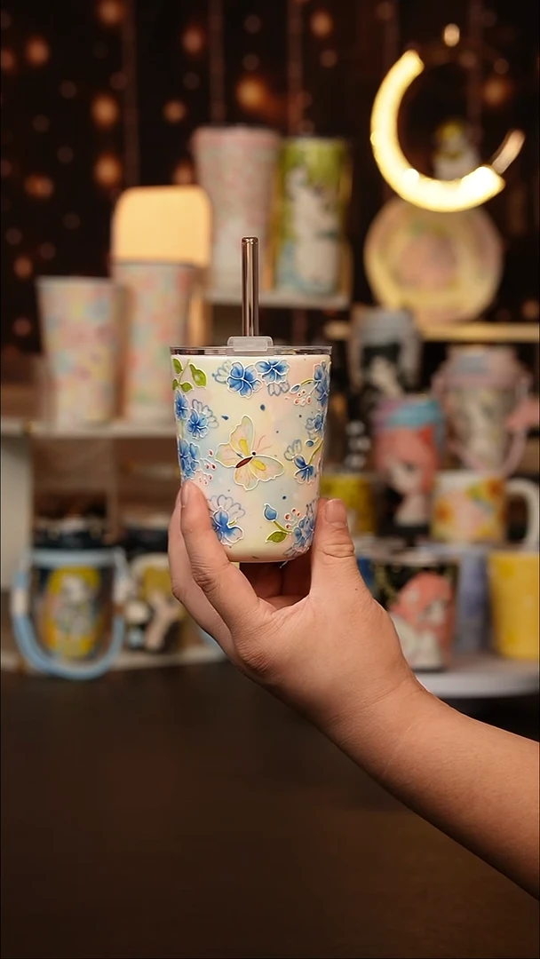 (玉泥）景德镇手工手绘文创陶瓷杯