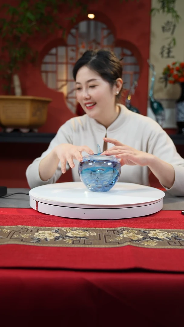 【闪购商品】琉璃手工艺品苹果蓝