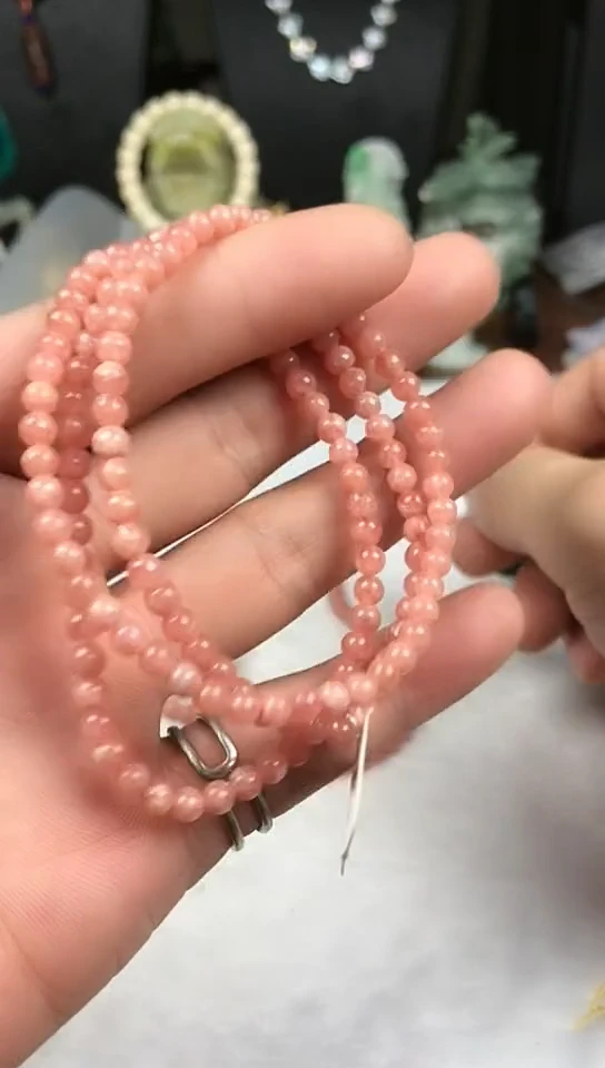 合金菱锰矿（红纹石）手绳手串4+
