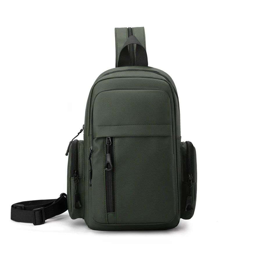 新款潮流胸包百搭男士休闲单肩包户外运动大容量小挎包轻便双肩包