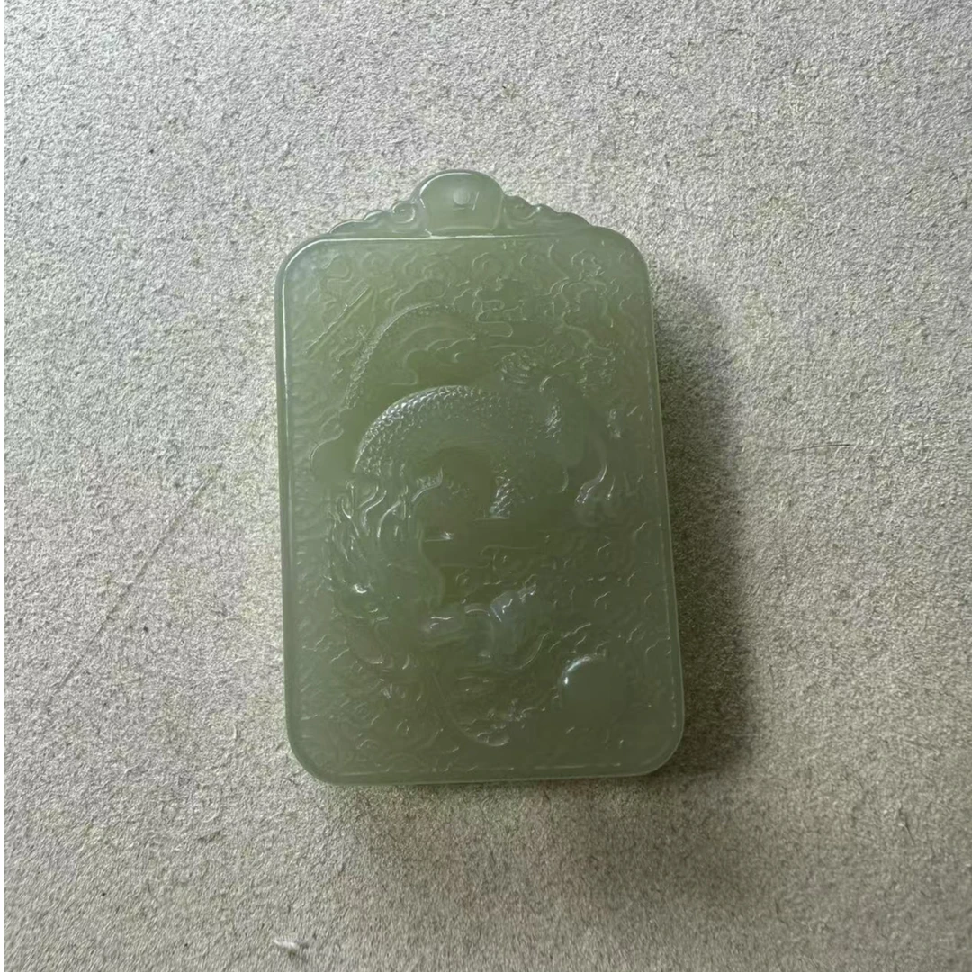 12十二生肖和田玉龙牌吊坠龙行天下挂件双面龙腾如意普贤菩萨挂件