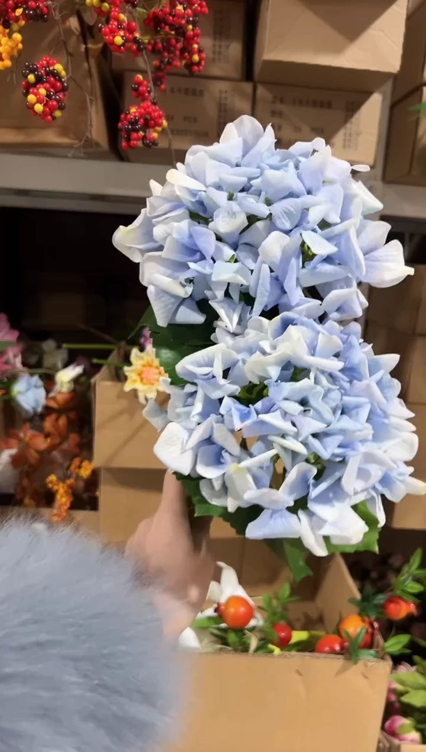 2枝蓝色手感保湿绣球