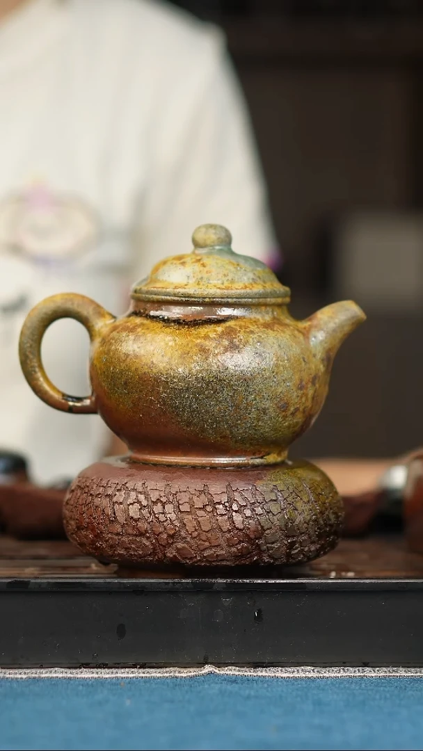 茶壶紫砂柴烧紫砂潘壶