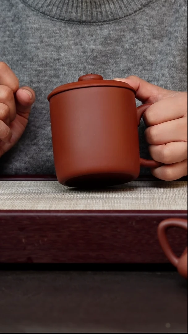 茶杯紫砂金帆红单龙