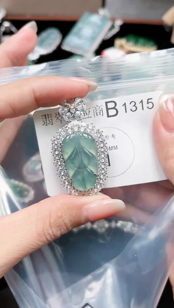 【闪购商品】翡翠颈饰未镶嵌1315赠皮绳