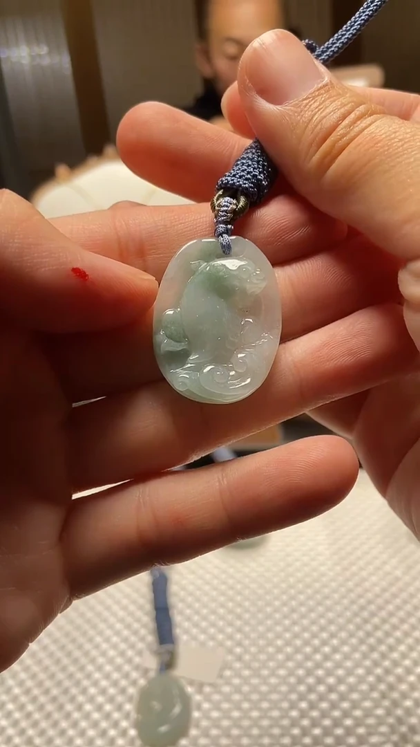 吊坠(不含链)未镶嵌翡翠瑞兽吊坠-宽25长33