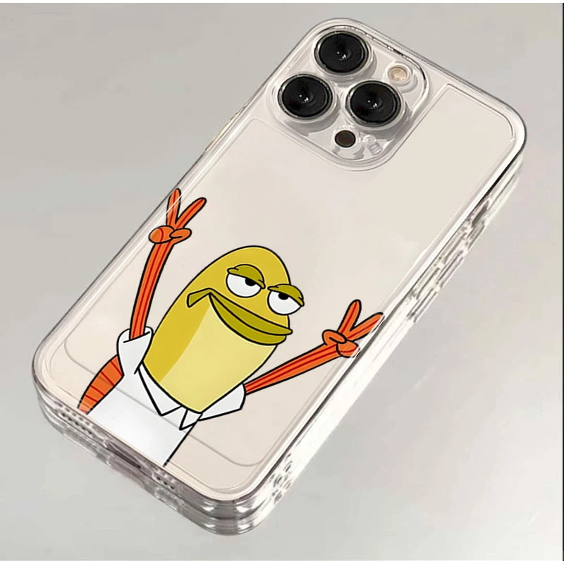 比奇堡路人适用iphone16/15promax手机壳苹果13/12透明14卡通11XR