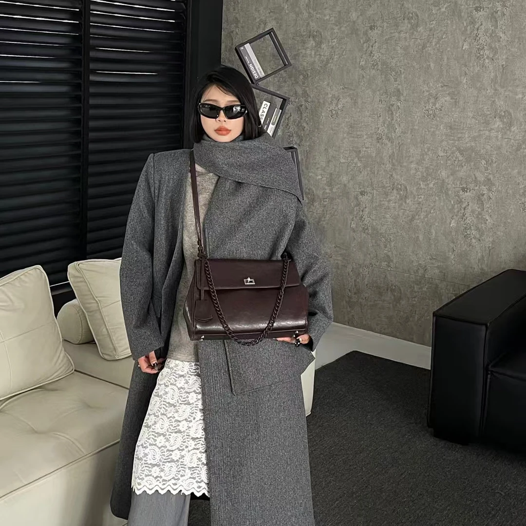 2024玛莎秋冬新款雅丹风腋下潮流复古单肩斜挎包韩版女包 8699