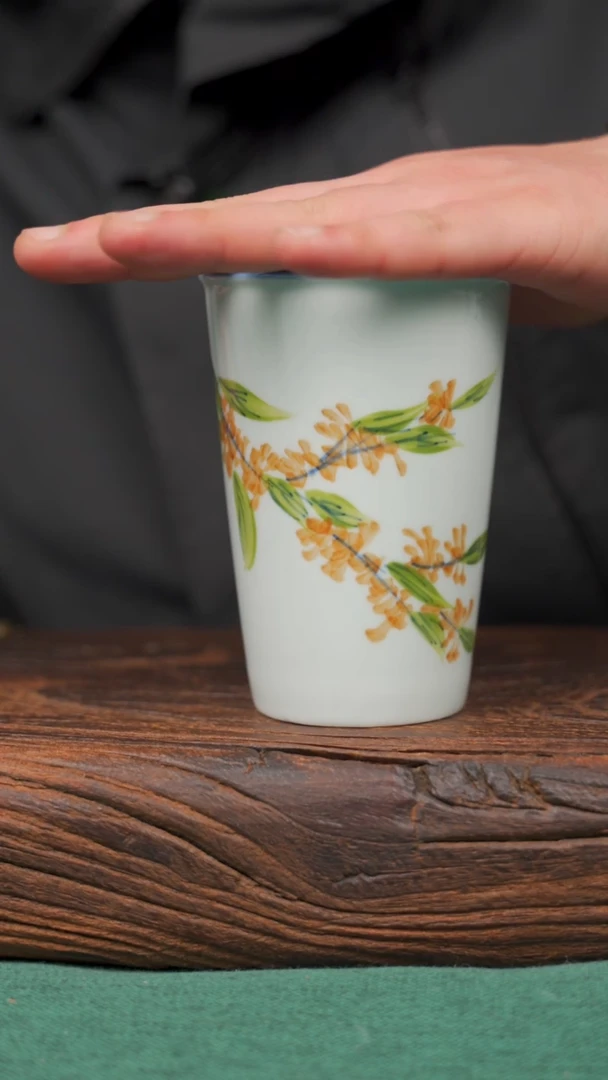 【闪购商品】瓷片103寻一缕瓷香杯釉下手工手绘瓷器