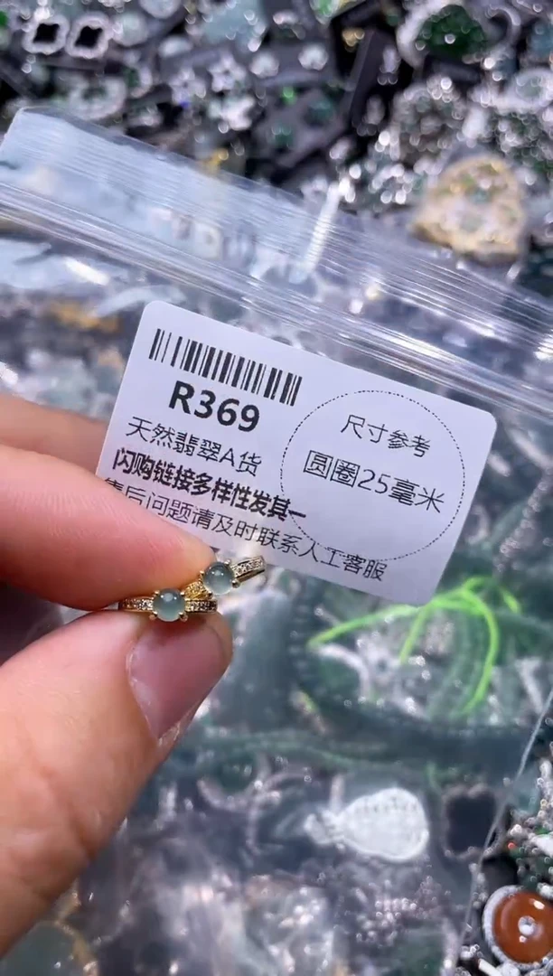 【闪购商品】翡翠颈饰未镶嵌R369耳扣