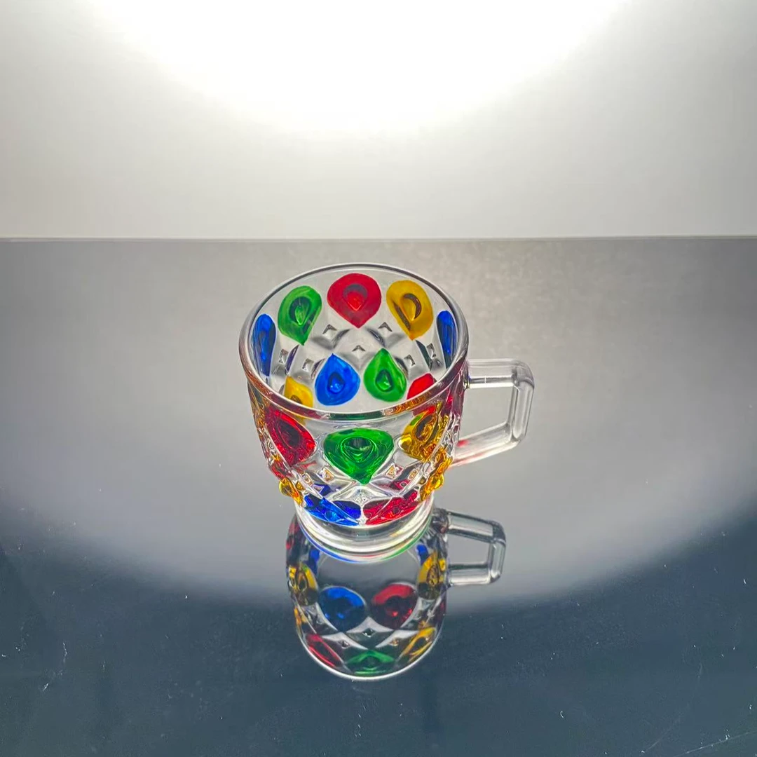 网红彩绘波西米亚 咖啡杯  果汁杯