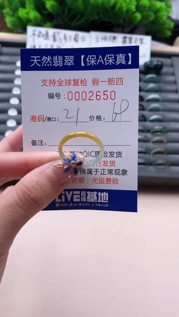未镶嵌戒指翡翠天然  2650