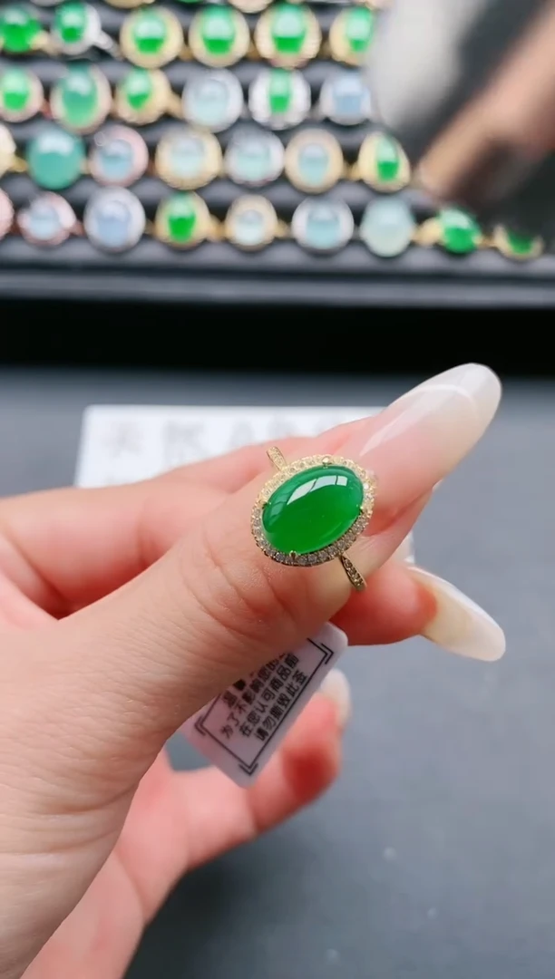 【闪购商品】翡翠戒指银S925镶嵌1111111