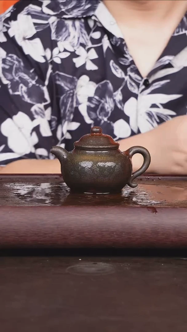 茶壶紫砂柴烧 莲子