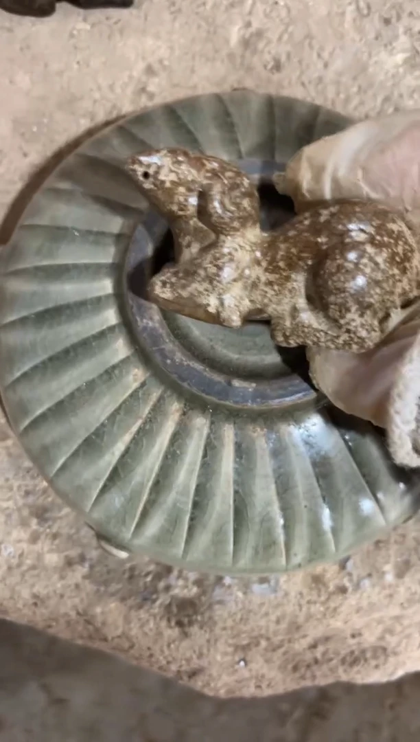 瓷片手工，手绘，陶瓷