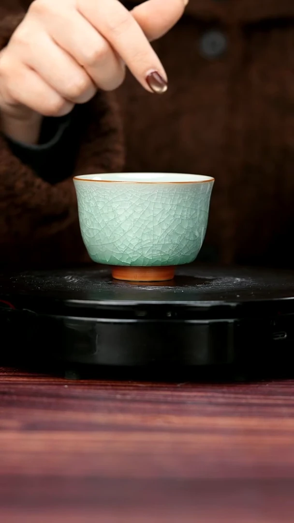 杯子#赵欢一级品原矿汝瓷主人杯